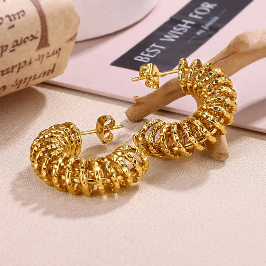 Vintage Springs C-Coil Earrings